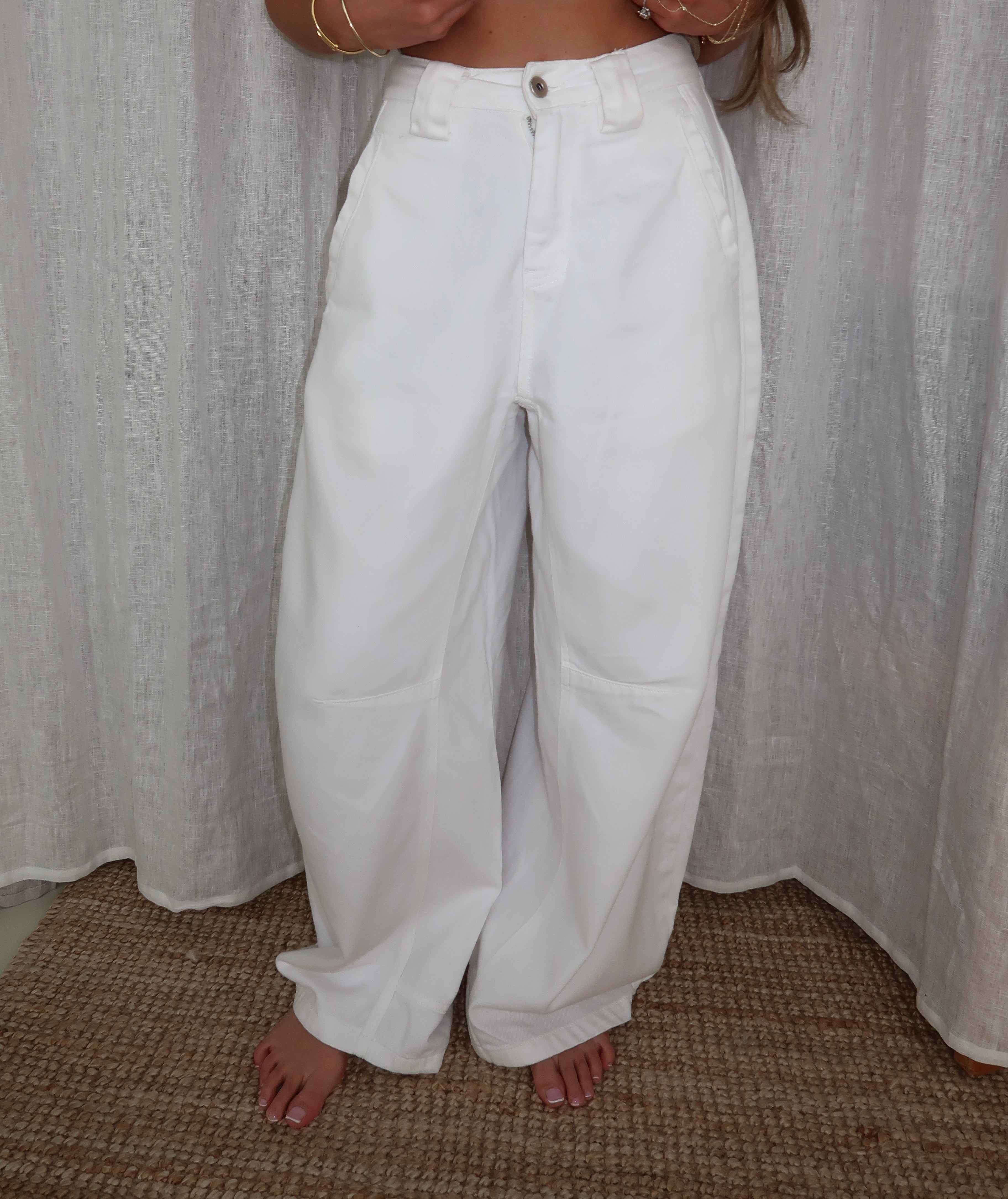 Balloon jeans in White