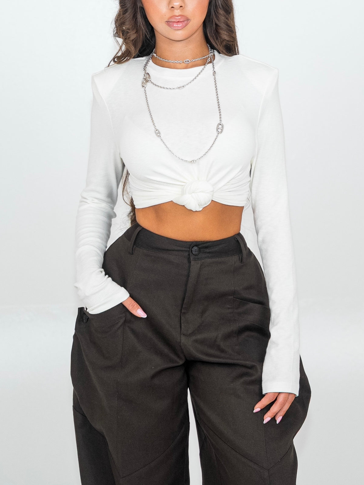 Talia Padded shoulder longsleeve