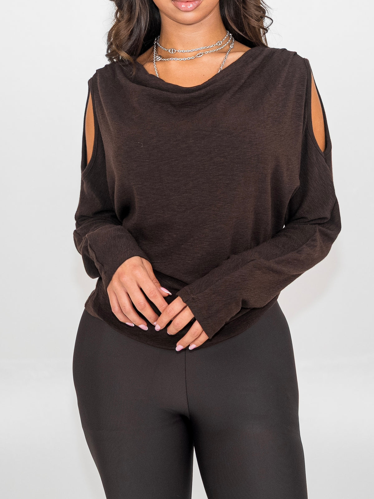 Drape Cut-Out Longsleeve