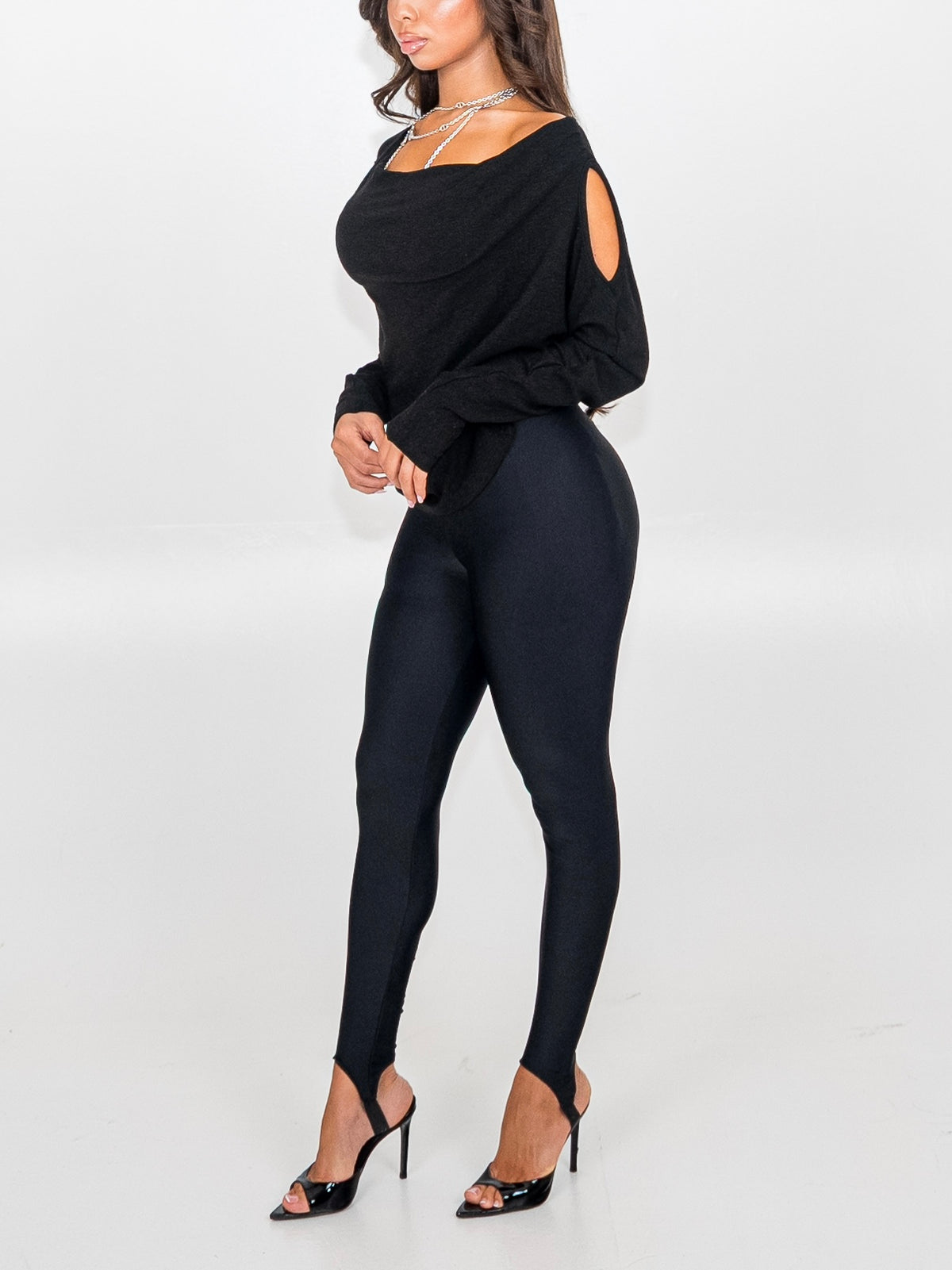 Drape Cut-Out Longsleeve