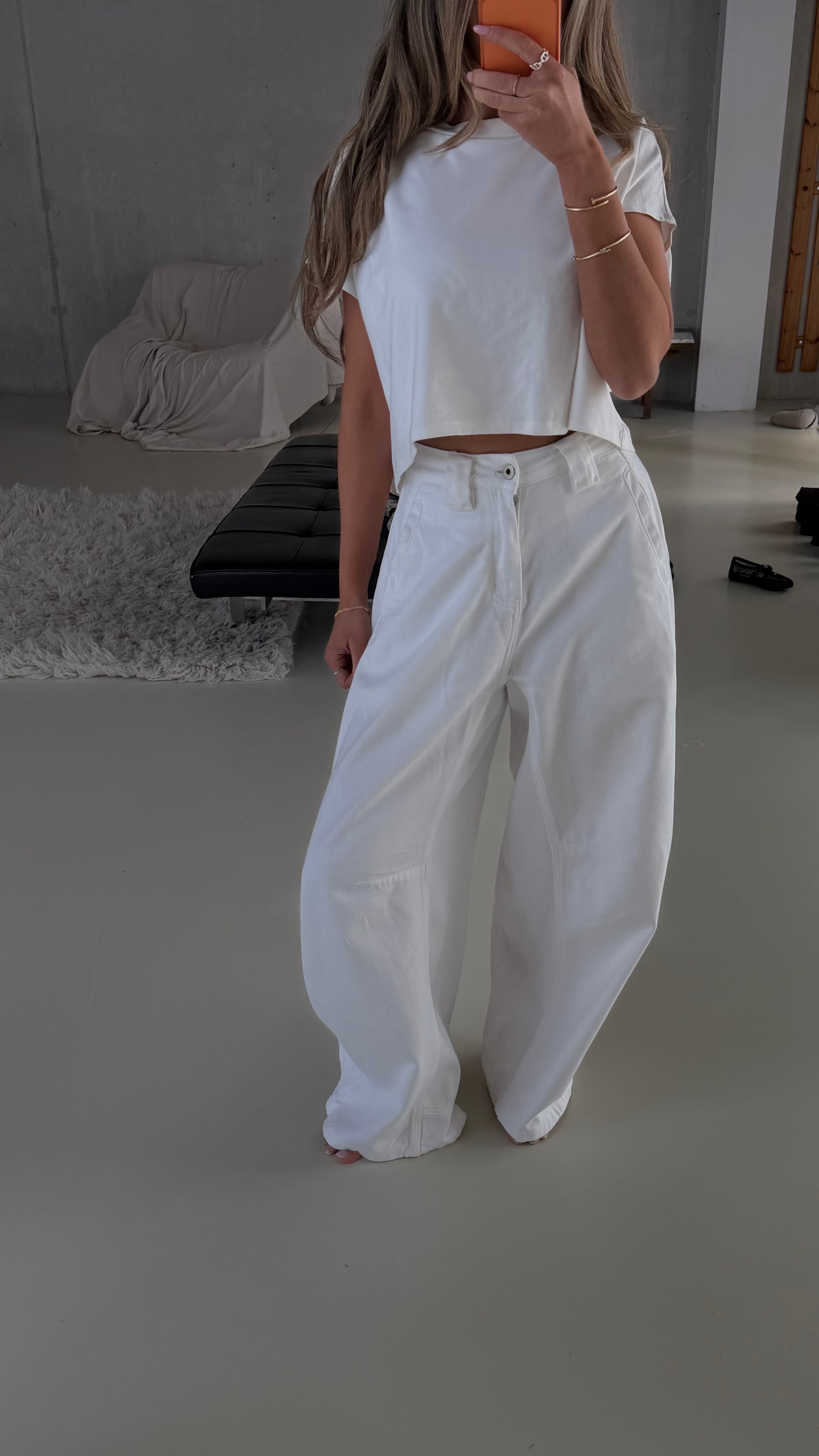 Balloon jeans in White