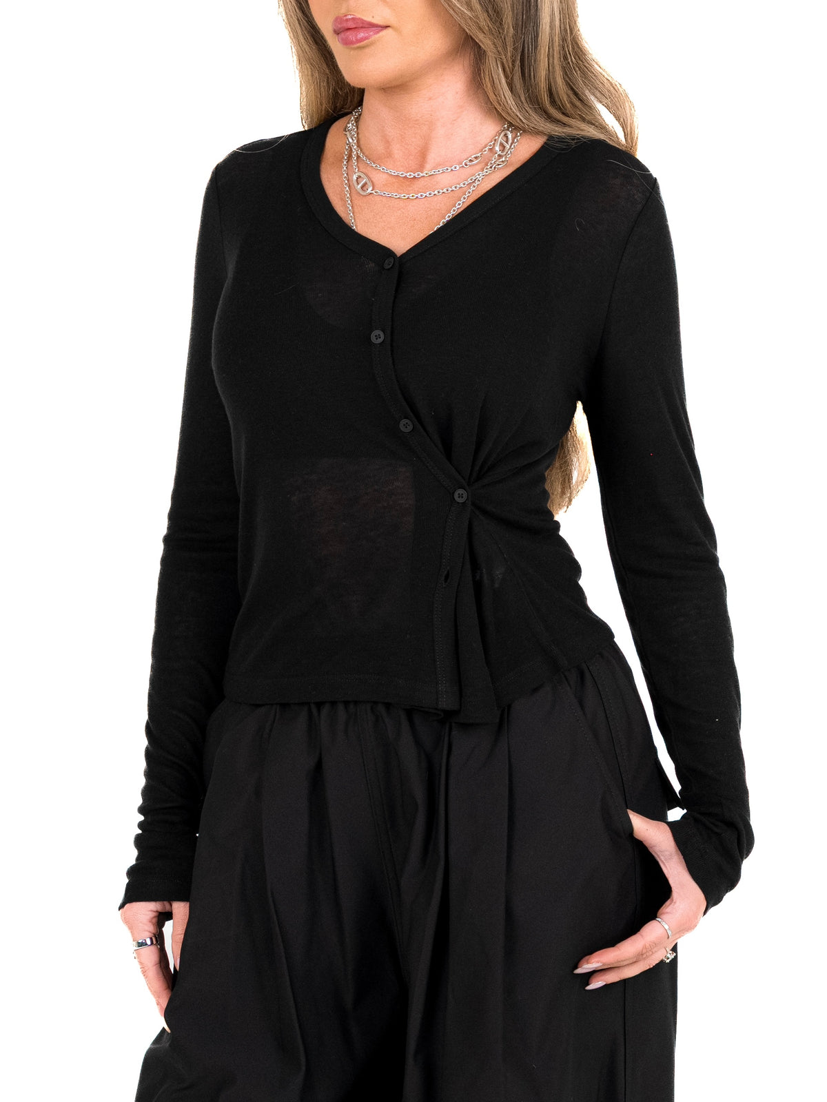 Gaia Nuvola Asymmetrisch top – Zwart