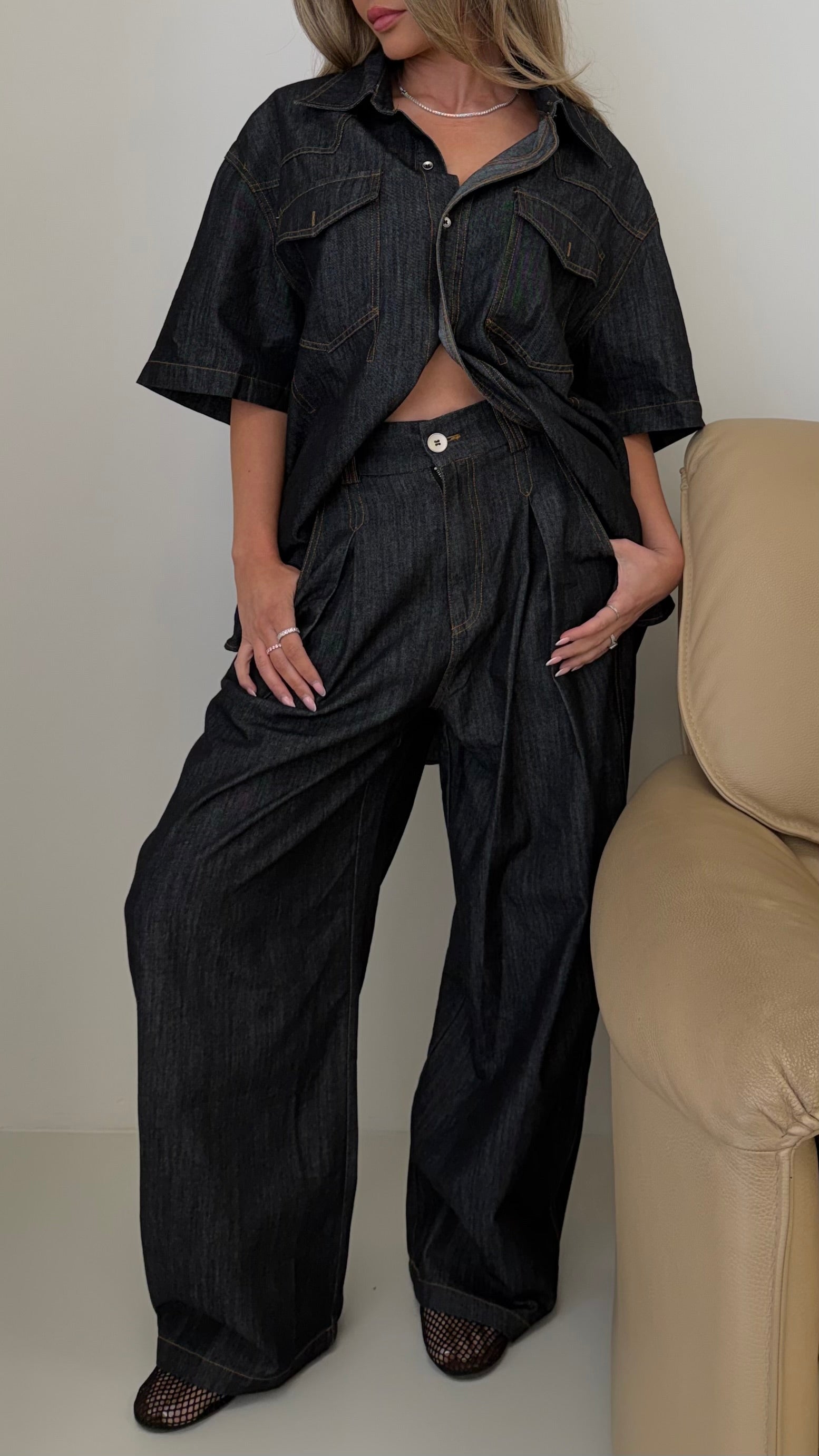 Balloon jeans in Dark wash