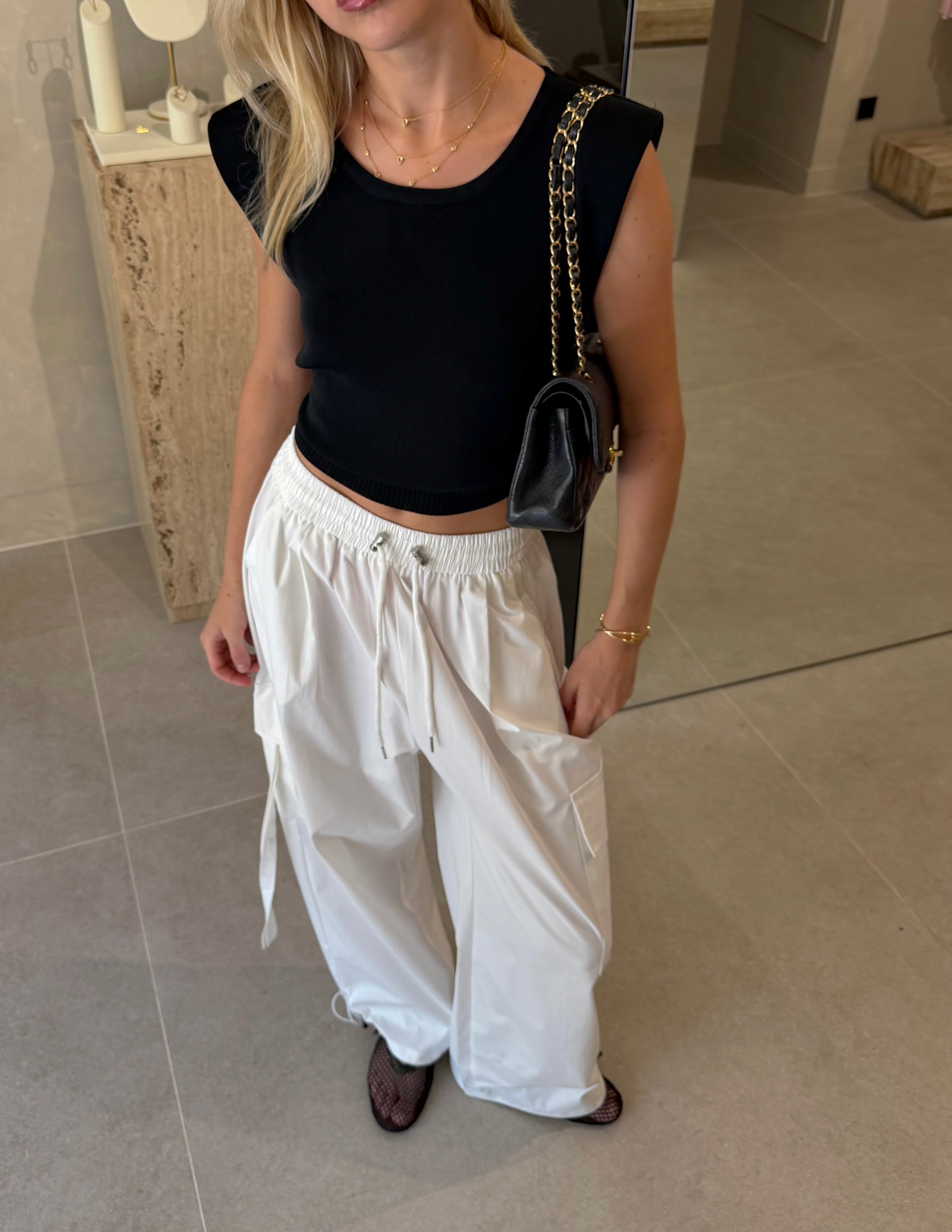 Bronte cargo pants in white