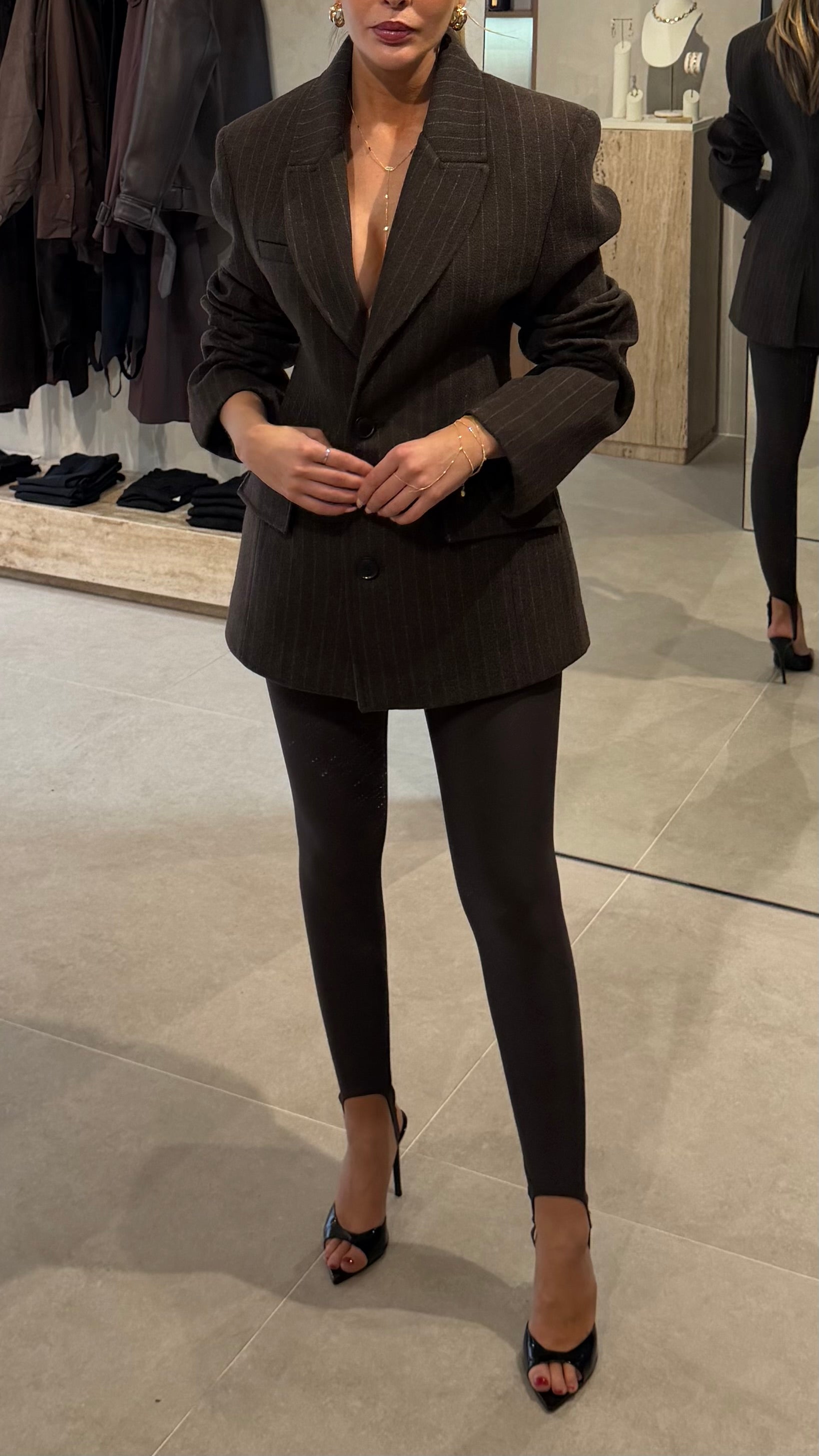 Fitted blazer in Brown