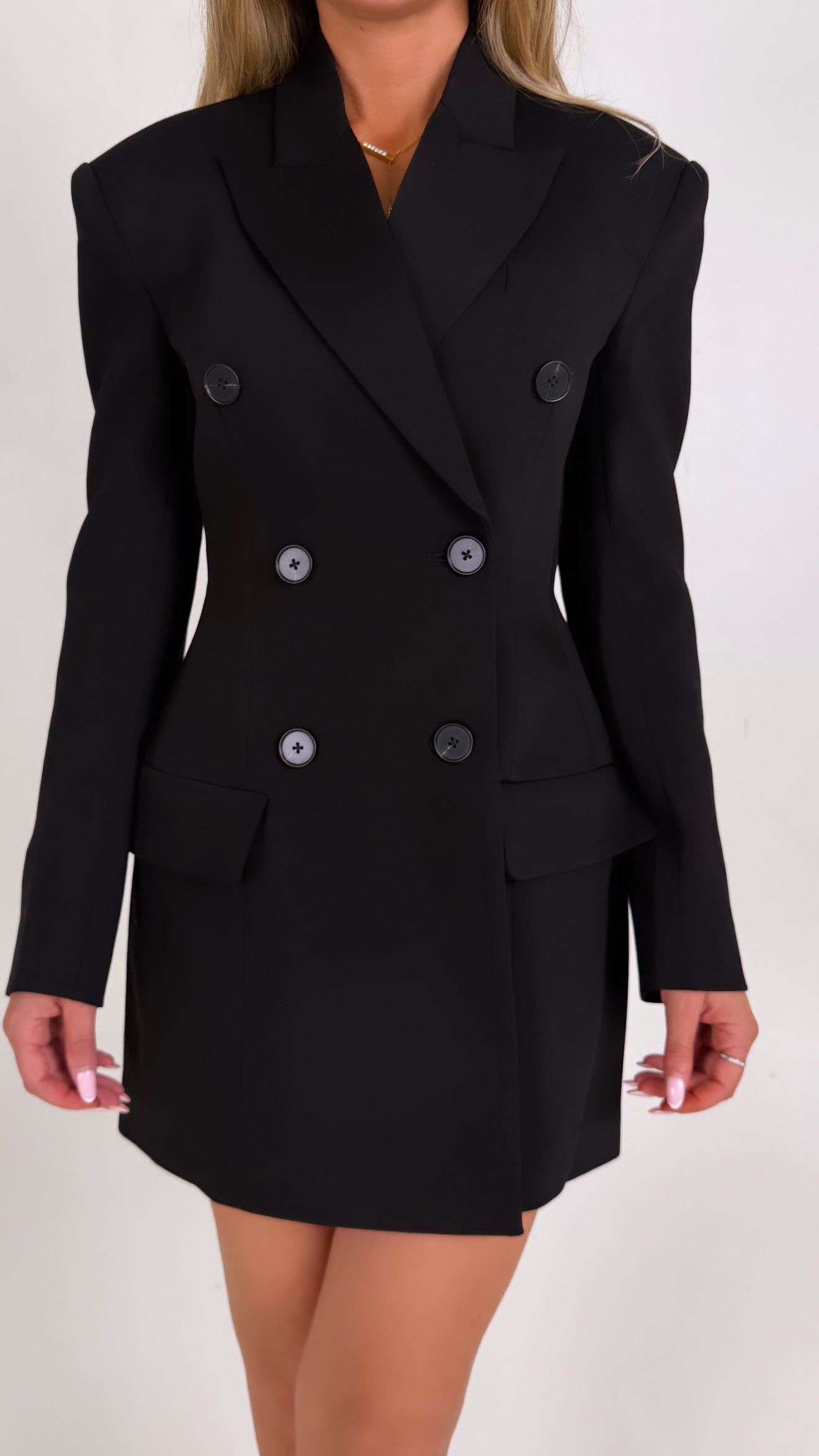 Double breasted blazer in Black