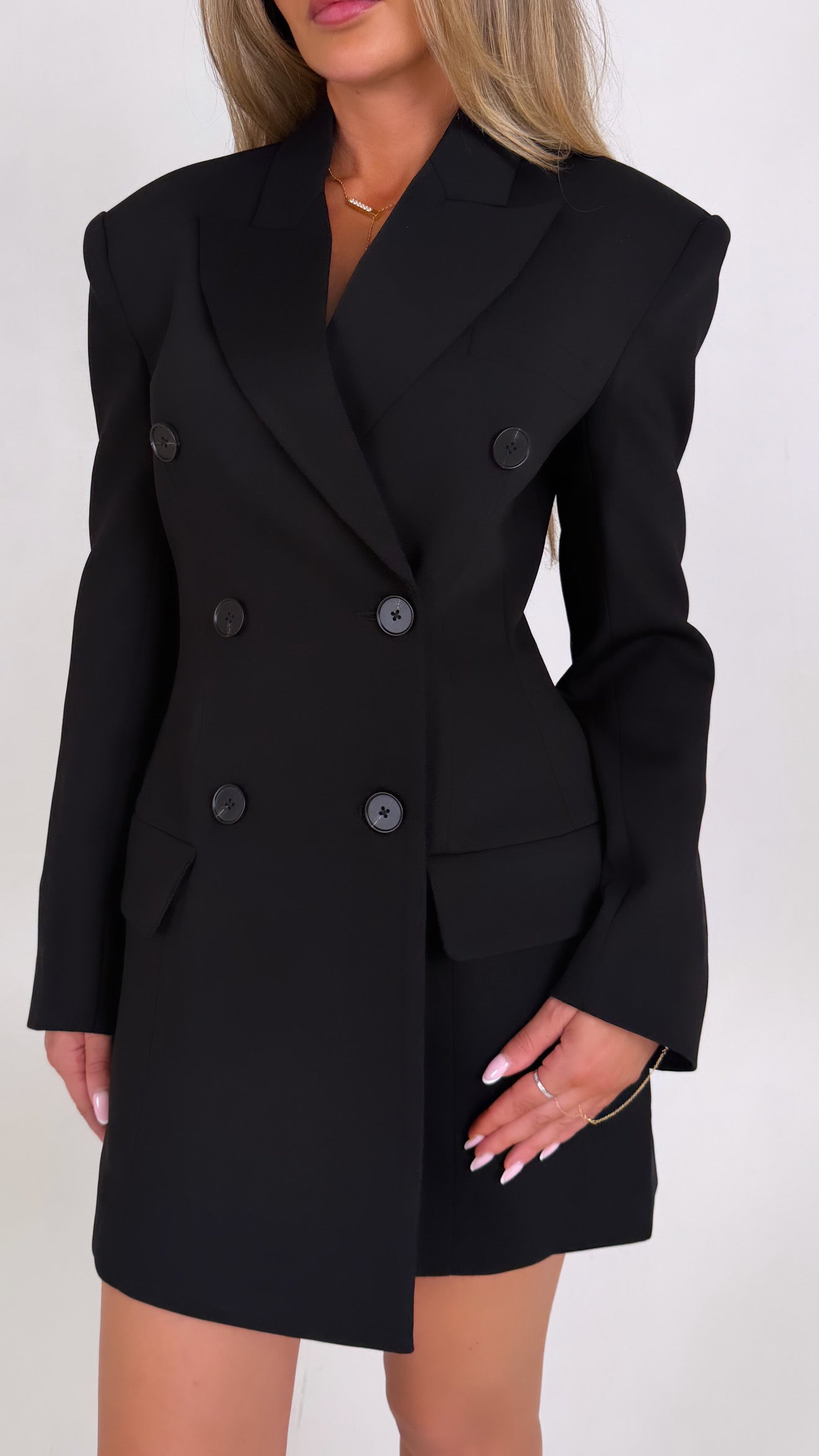Double breasted blazer in Black