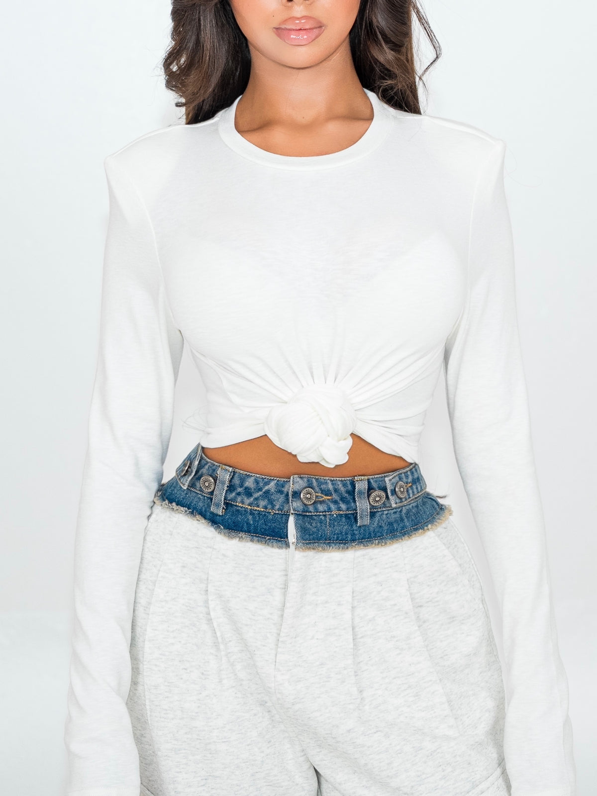 Talia Padded shoulder longsleeve