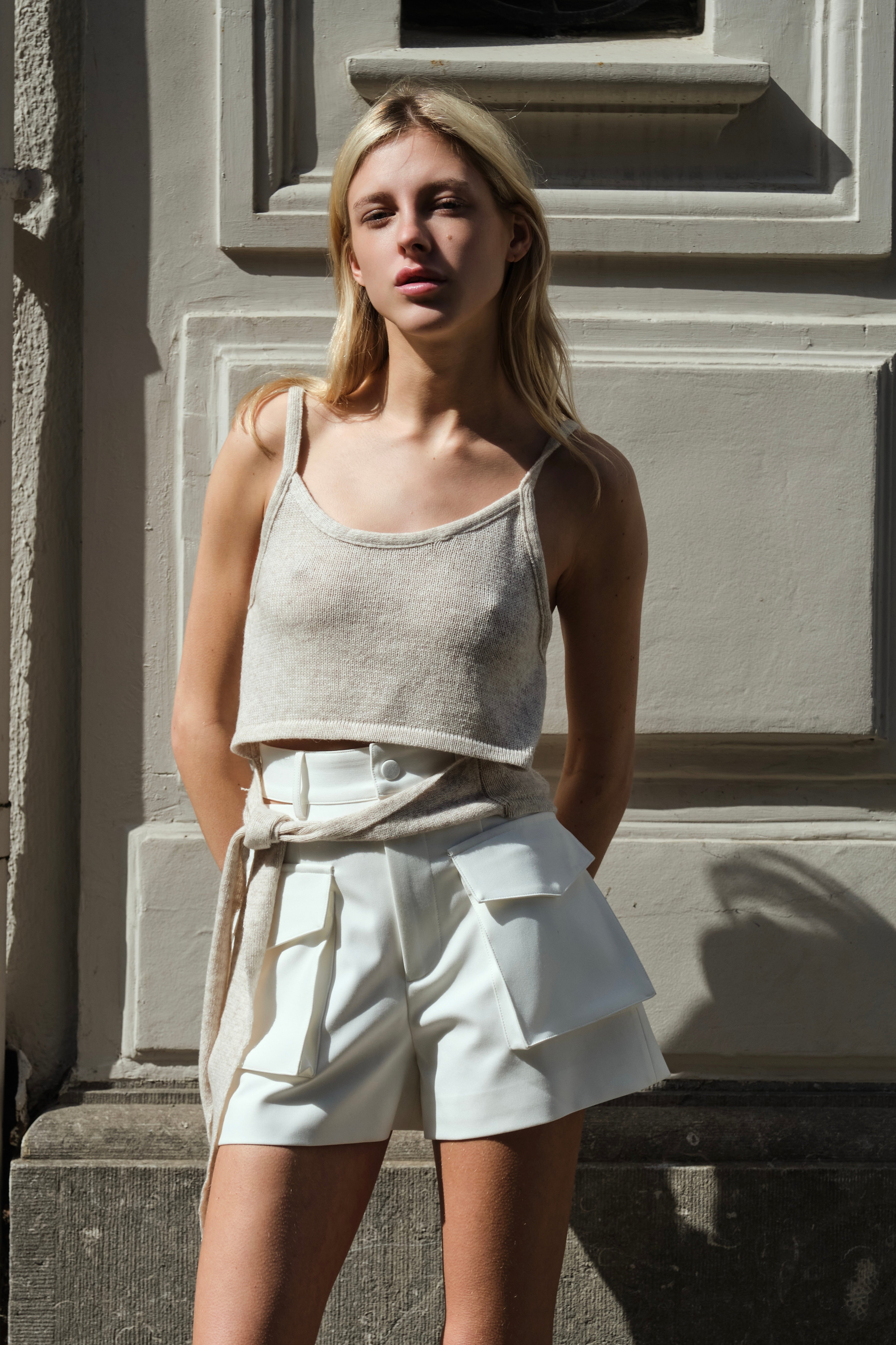 Cut out short in white