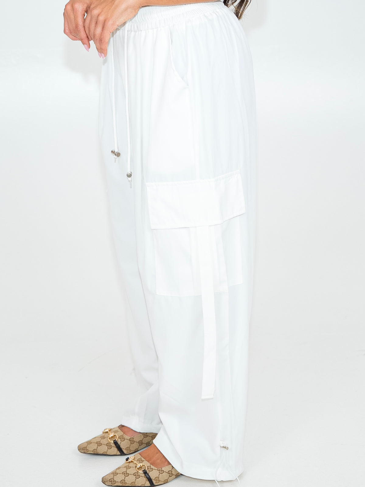Bronte cargo pants in white