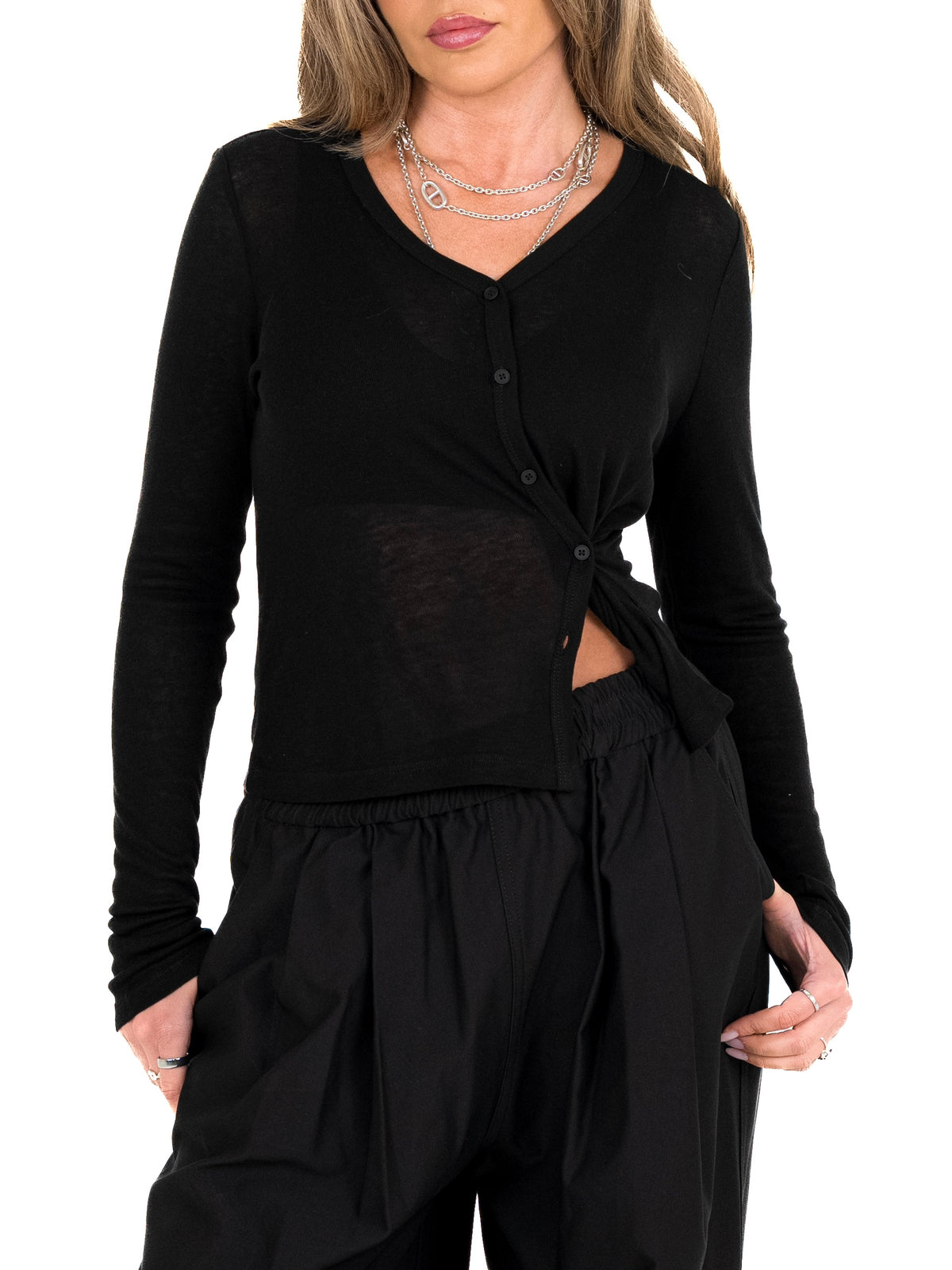 Gaia Nuvola Asymmetrisch top – Zwart