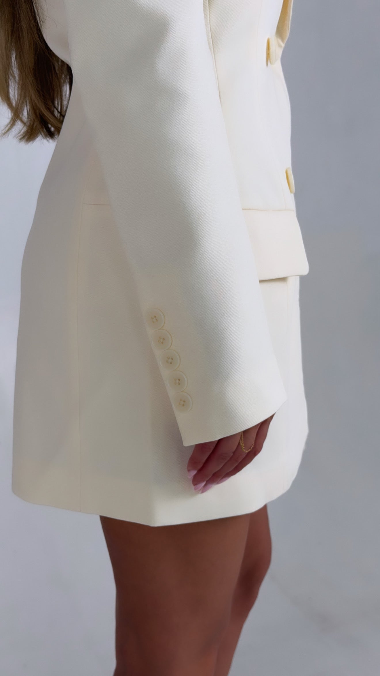 Double breasted blazer in Off white