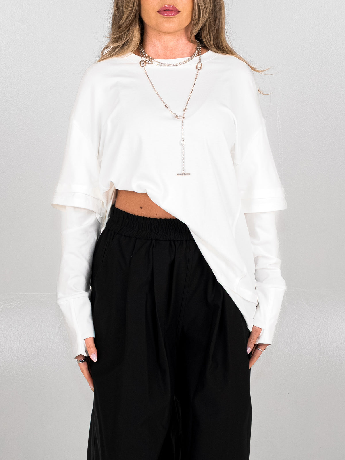 Gaia Alba Oversized Longsleeve – Wit