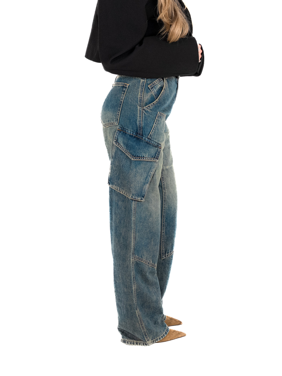 Gaia washed cargo jeans